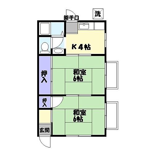 ハウス稲文　Ｉ 1階 2K 賃貸物件詳細