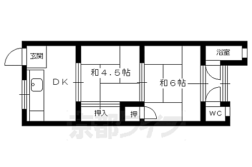 京都府長岡京市奥海印寺八戸木 長岡天神駅 2DK アパート 賃貸物件詳細