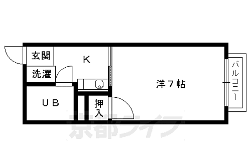 京都府京都市南区吉祥院中河原里北町 西大路駅 1K アパート 賃貸物件詳細