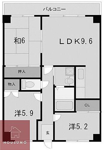 ケントマンション 6階 3LDK 賃貸物件詳細