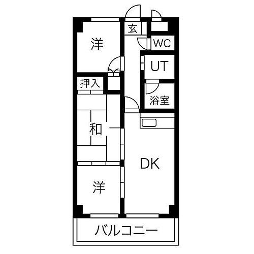福徳ハイツ 6階 3LDK 賃貸物件詳細