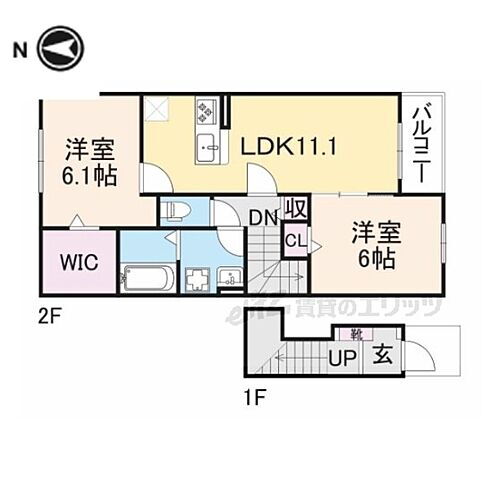 メゾン　ラ　シャンスＮ 2階 2LDK 賃貸物件詳細