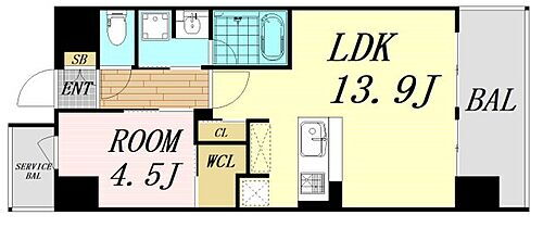 アーバネックス中崎町ＩＩ 8階 1LDK 賃貸物件詳細