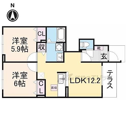 奈良県磯城郡田原本町大字阪手 田原本駅 2LDK アパート 賃貸物件詳細