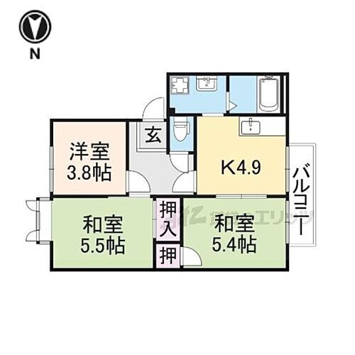 奈良県磯城郡川西町大字結崎 結崎駅 3K アパート 賃貸物件詳細