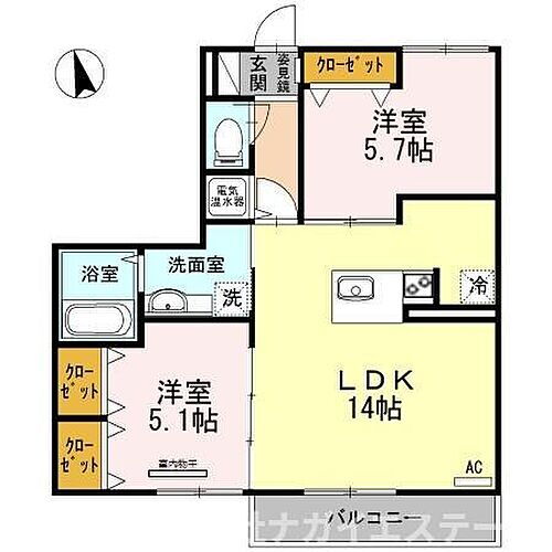 兵庫県小野市王子町883-2 葉多駅 2LDK アパート 賃貸物件詳細