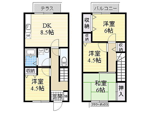 大阪府箕面市新稲5丁目21番11号 牧落駅 4DK 一戸建て 賃貸物件詳細