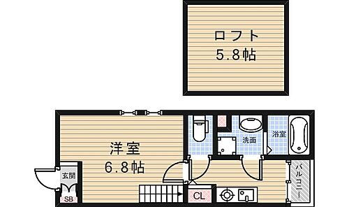 大阪府箕面市箕面2丁目8番31号 箕面駅 1K アパート 賃貸物件詳細