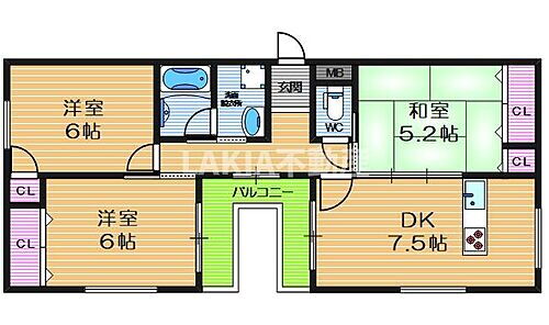 エフアール西田辺 3階 3DK 賃貸物件詳細