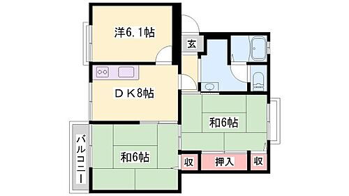 兵庫県姫路市香寺町広瀬 香呂駅 3DK アパート 賃貸物件詳細