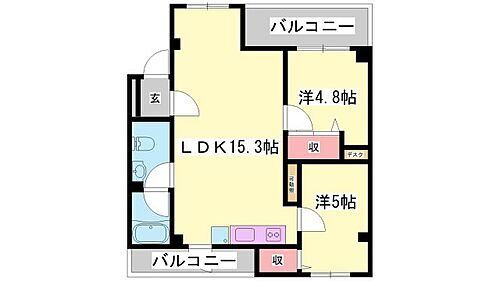 アルコラカーサ安富 4階 2LDK 賃貸物件詳細
