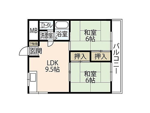 広島県広島市安芸区船越南2丁目 海田市駅 2LDK マンション 賃貸物件詳細