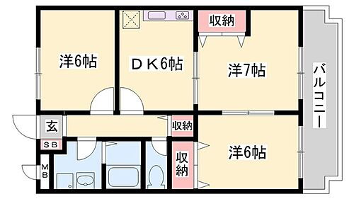 アネックスイースト 2階 3DK 賃貸物件詳細