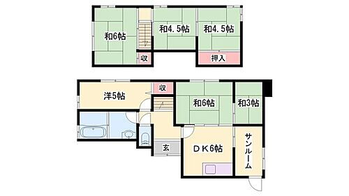 姫路市夢前町杉之内一戸建て 6DK 賃貸物件詳細