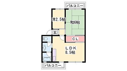 砥堀第２コーポラス 1階 2LDK 賃貸物件詳細