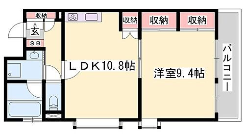 キャッスルコート辻井 4階 1LDK 賃貸物件詳細