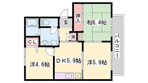 ディアス上ノ茶屋Ｂ 1階 3K 賃貸物件詳細
