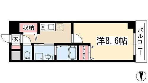 ニューシティアパートメンツ円上町 5階 1K 賃貸物件詳細