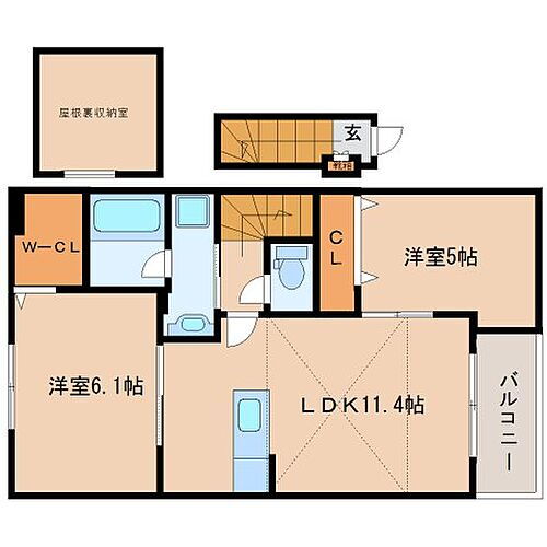 奈良県生駒郡斑鳩町龍田西6丁目 王寺駅 2LDK アパート 賃貸物件詳細