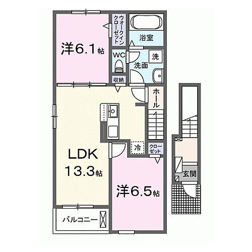 茨城県水戸市石川2丁目 赤塚駅 2LDK アパート 賃貸物件詳細