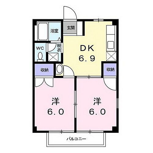 茨城県水戸市姫子2丁目 赤塚駅 2DK アパート 賃貸物件詳細