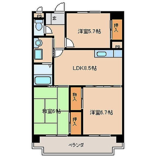 第二祥栄ビル 4階 3LDK 賃貸物件詳細
