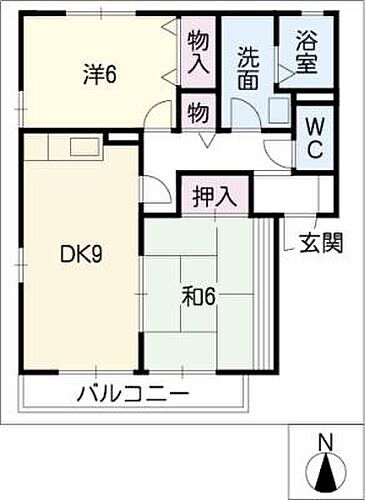 オーク 2階 2DK 賃貸物件詳細