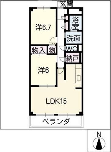 セントクレアージュ 4階 2SLDK 賃貸物件詳細