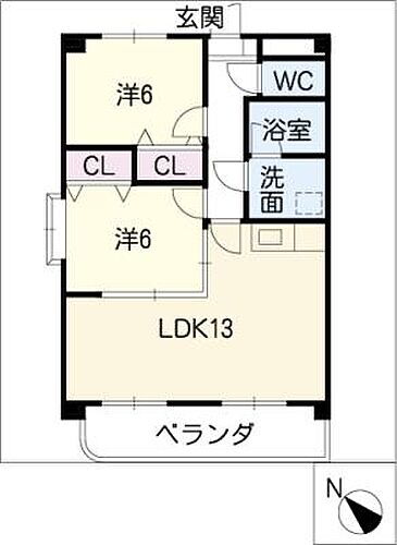 シェ・ドゥーヴル 2階 2LDK 賃貸物件詳細