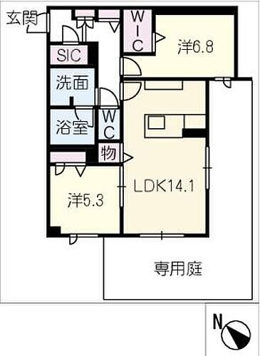 ヴェルデ小田井 1階 2LDK 賃貸物件詳細