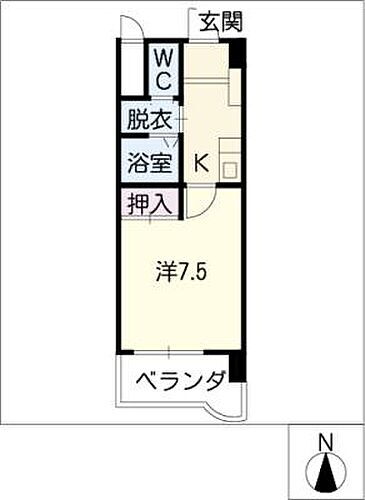 ＳＩＤＥ　ＷＩＮＧ　４０１ 3階 1K 賃貸物件詳細