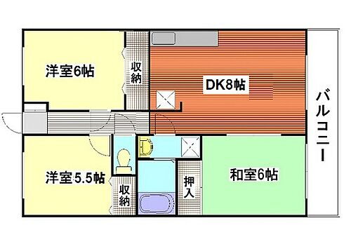 メゾンさくら 3階 3DK 賃貸物件詳細