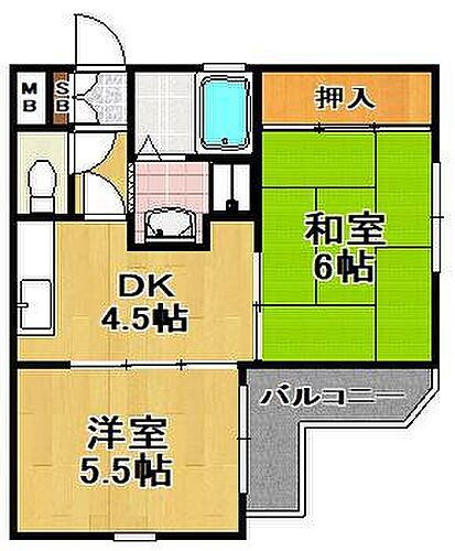 ハイツノダ 2階 2DK 賃貸物件詳細