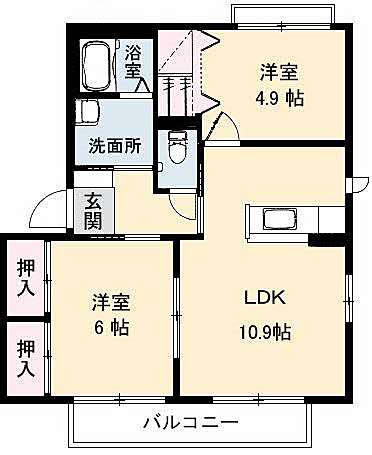 シャーメゾン　ドラジェ　Ｃ棟 2階 2LDK 賃貸物件詳細