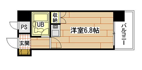 ダイアパレス皆実町 4階 ワンルーム 賃貸物件詳細