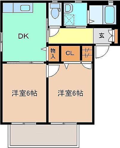 カーサヴィアーレ 1階 2DK 賃貸物件詳細