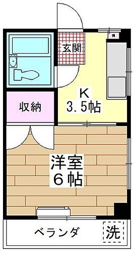 大京コーポマンション 3階 1K 賃貸物件詳細