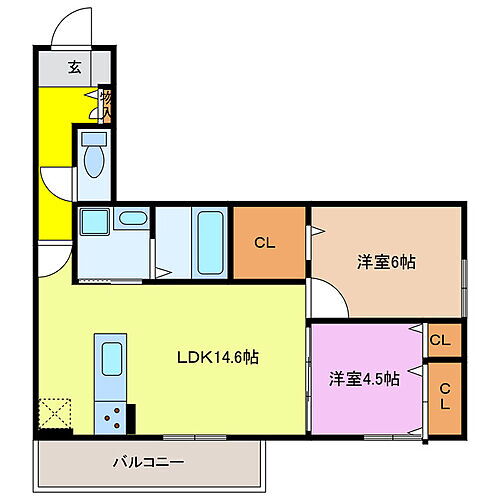 滋賀県草津市東矢倉4丁目 南草津駅 2LDK アパート 賃貸物件詳細