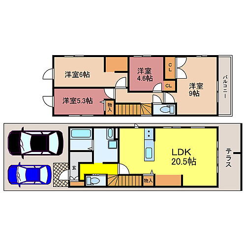 富士見台貸家（２４－２１） 4LDK 賃貸物件詳細