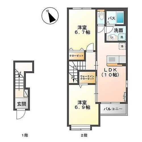 クラインザルツ 2階 2LDK 賃貸物件詳細