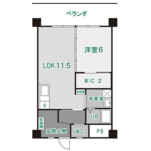 忠岡グリーンハイツ 6階 1LDK 賃貸物件詳細