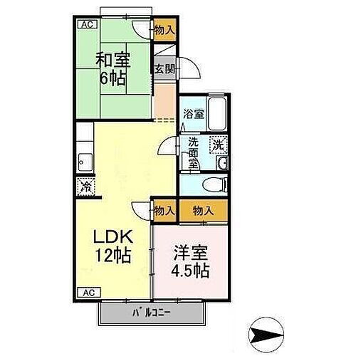 サンシャインＫ 2階 2LDK 賃貸物件詳細