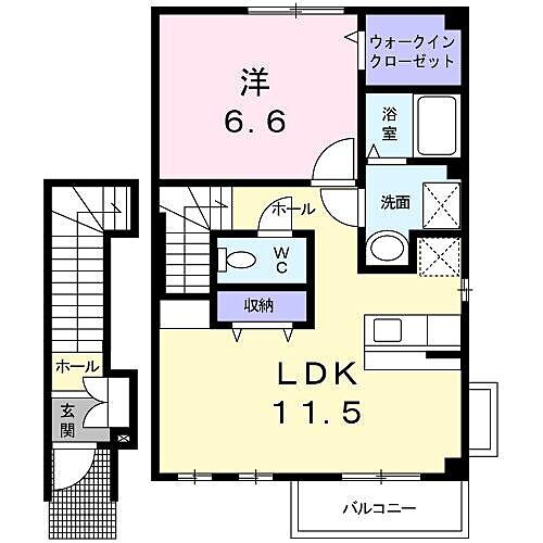 サニーレジデンスＢ 2階 1LDK 賃貸物件詳細