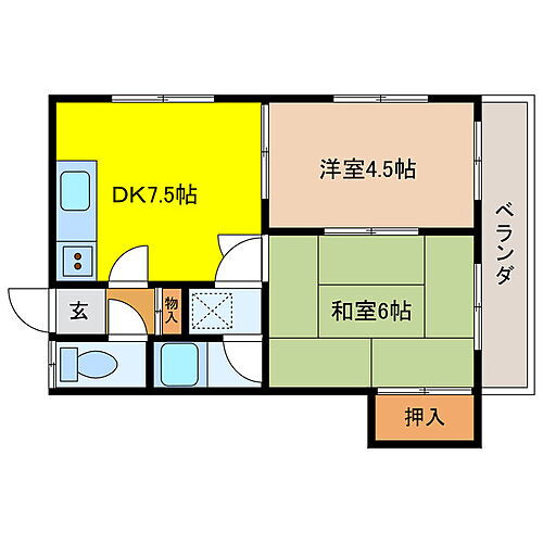 北海道千歳市錦町4丁目33-3 千歳駅 2DK アパート 賃貸物件詳細