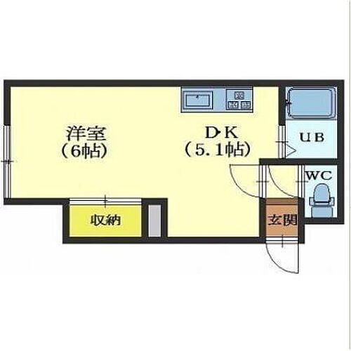 北海道函館市五稜郭町3-25 1DK アパート 賃貸物件詳細