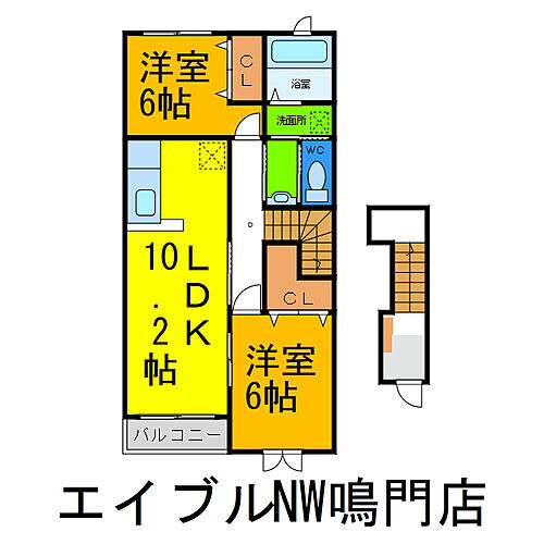 徳島県鳴門市撫養町木津字下川屋561-1 教会前駅 2LDK アパート 賃貸物件詳細