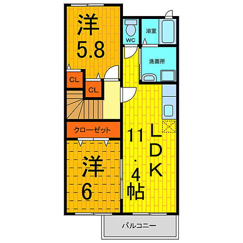 Ｓｐｉｒｉｔｏ参番館 2階 2LDK 賃貸物件詳細