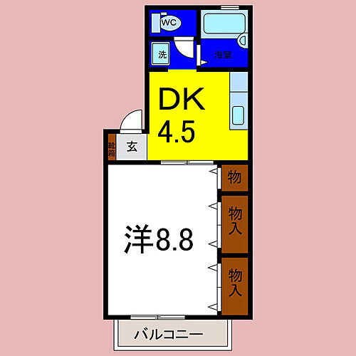 徳島県徳島市応神町古川字戎子野62-1 吉成駅 1DK アパート 賃貸物件詳細