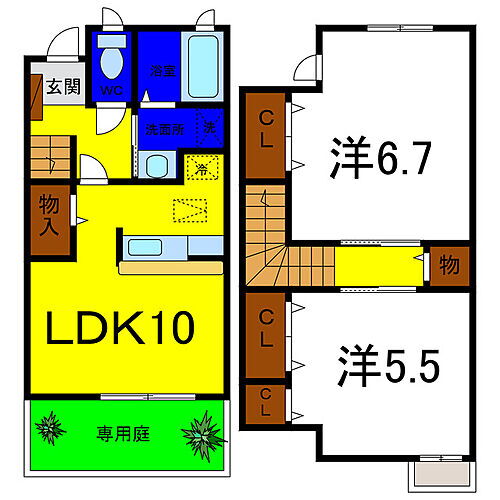 徳島県板野郡松茂町広島字古屋敷17 2LDK アパート 賃貸物件詳細
