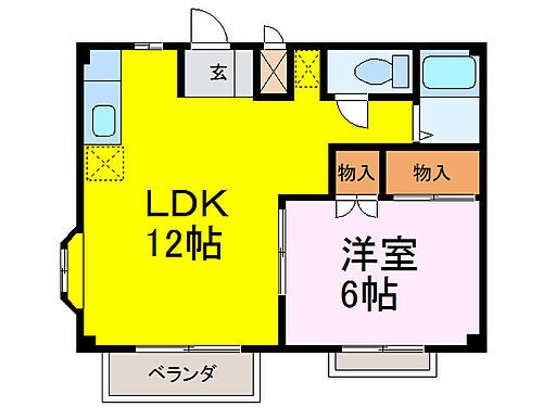 サザンウィンド 2階 1LDK 賃貸物件詳細